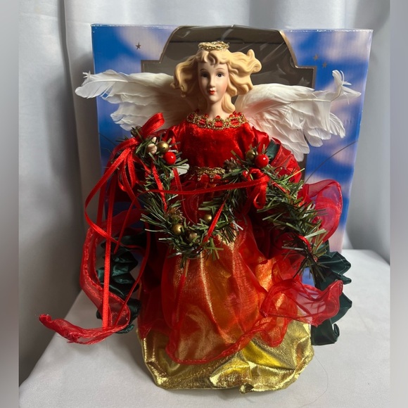1996 Holiday Workshop 12” Christmas Angel Tree Topper with Box Collectible - Picture 2 of 10